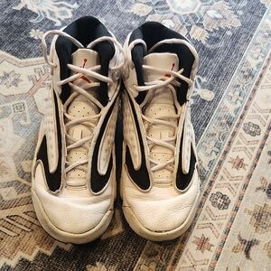 White and Black High-Top Jordan’s